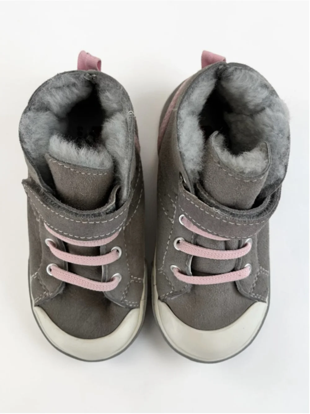 See Kai Run Devon Shearling Lined Winter Sneakers Gray Pink Toddler 9